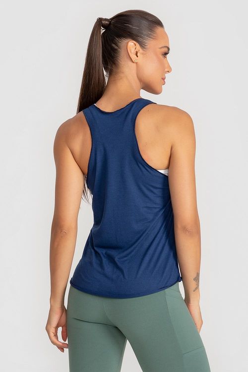 Camiseta Regata Flow Run - Marinho