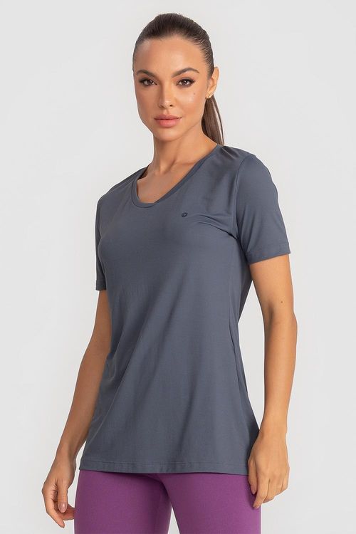 T-Shirt Eco Dry Shape Essential - Chumbo