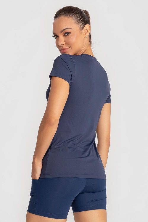 T-Shirt Eco Dry Tennis - Marinho Ebony