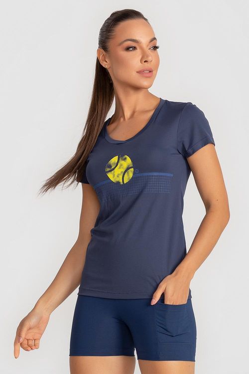 T-Shirt Eco Dry Tennis INVERNO25 - Marinho Ebony