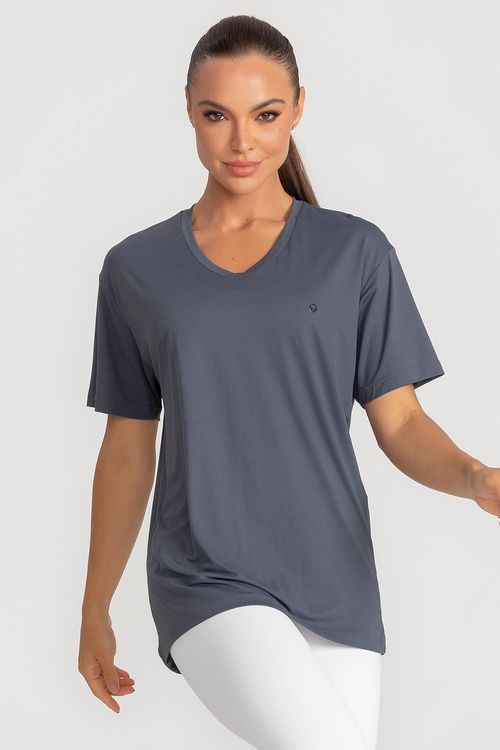 T-Shirt Eco Dry Wide Essential - Chumbo
