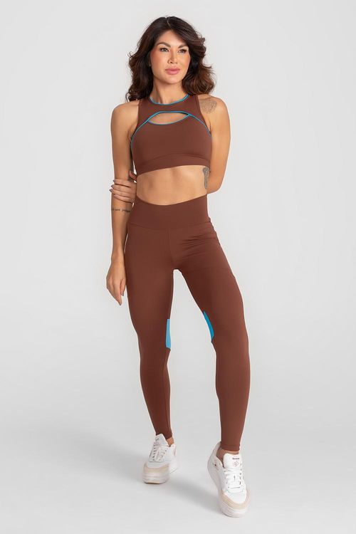 Calça Legging Impact Duo - Cacau