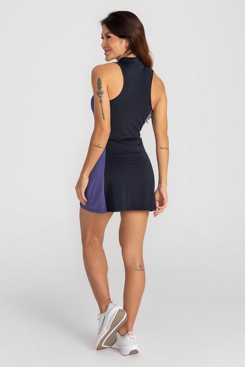 Vestido Neutral Neo INVERNO25 - Preto/Naval