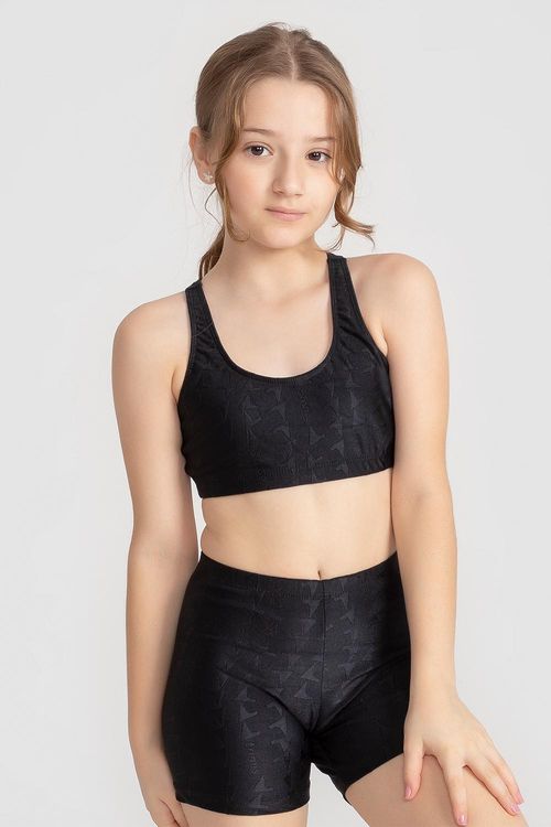 Top Jacquard ID Infantil - Preto