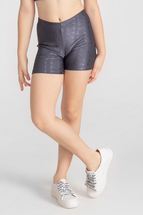 Short Jacquard ID Infantil INVERNO25 - Chumbo