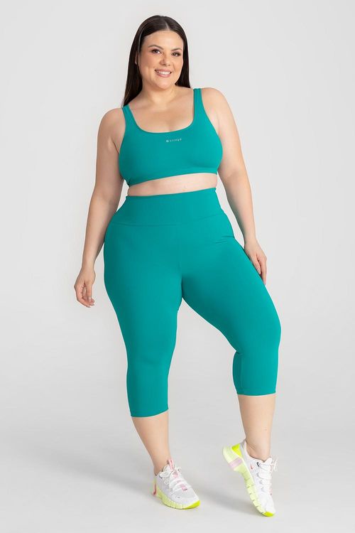 Calça Corsário Plus Essential Flex - Malaquita