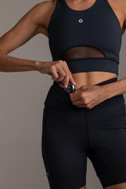 Bermuda Emana® com Bolsos - Preto