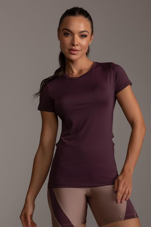 T-Shirt Neutral com Vazado - Ébano