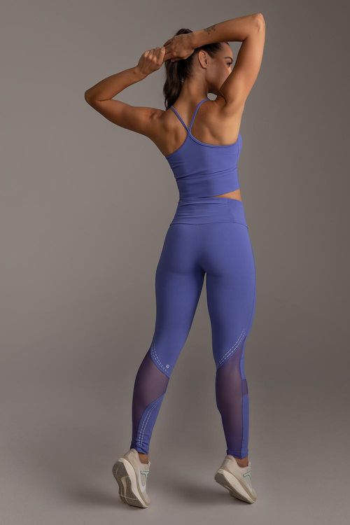Calça Legging Nakay Air com Bolso na Pala - Celeste