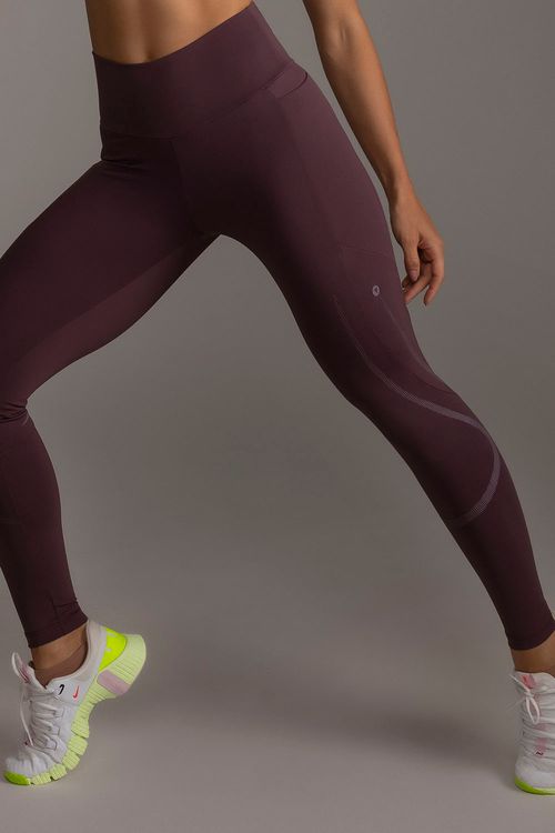 Calça Legging Cover Recortes com Bolsos - Ébano