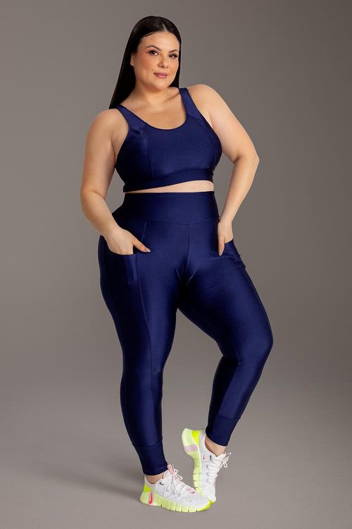 Calça Legging Plus Lumi com Bolsos INVERNO25 - Marinho