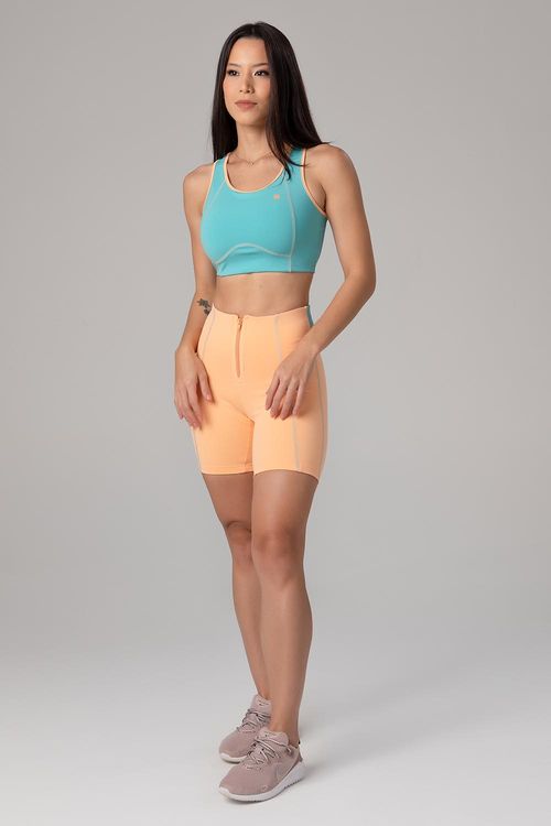 Shorts Impact Constraste com Zíper - Refresh