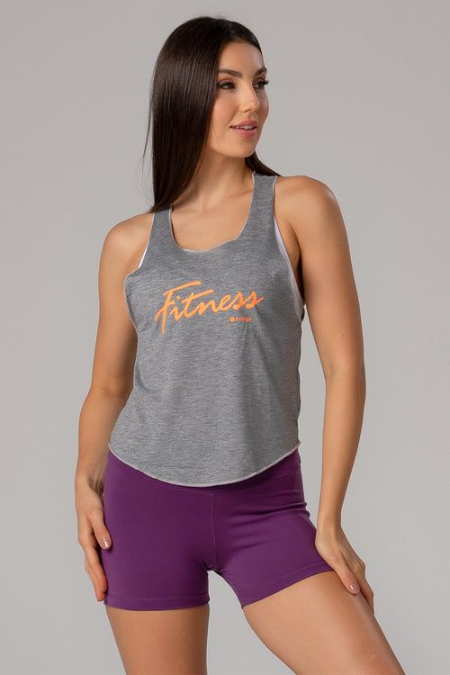 Camiseta Regata Essential Trinys Line - Mescla Claro
