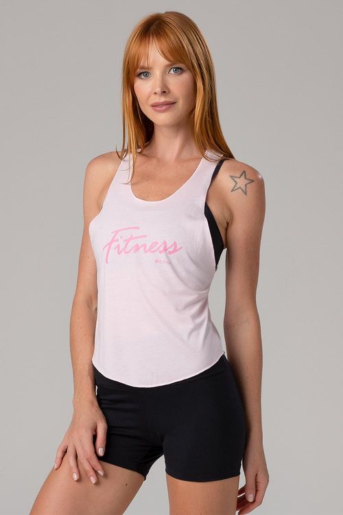 Camiseta Regata Essential Trinys Line - Rosa