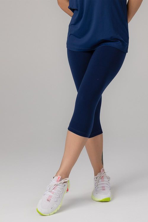 Calça Corsário Essential High Compression - Marinho