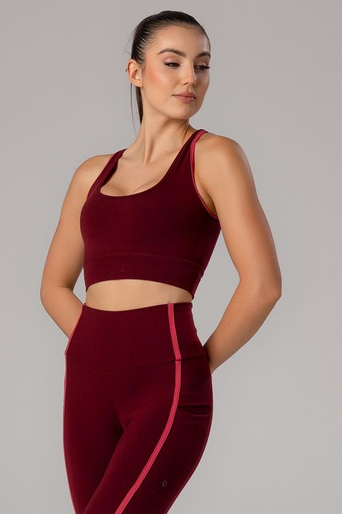 Top High Compression Line com Bojo Removível - Bordô