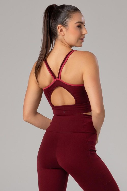 Top High Compression Line com Bojo Removível - Bordô