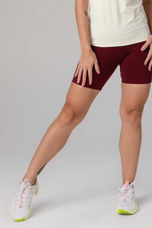 Shorts Intermediário Essential High Compression -Bordô