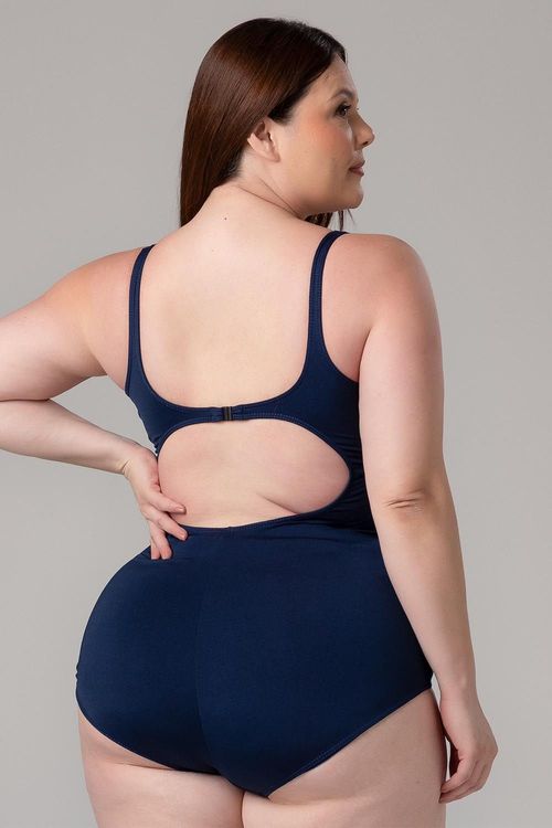 Maiô Plus Aberto nas Costas com Fecho e Touca - MH