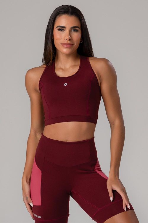 Top High Compression Dual Running - Bordô