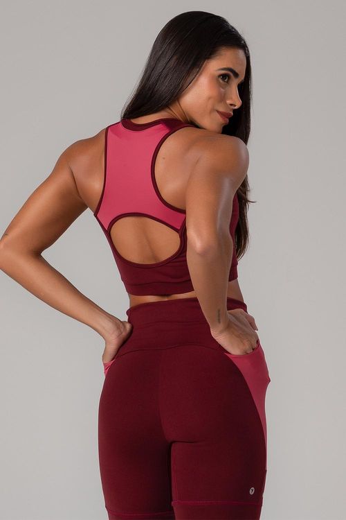 Top High Compression Dual Running - Bordô