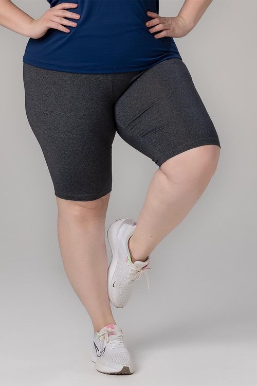 Bermuda Essential Plus High Compression - Mescla Preto