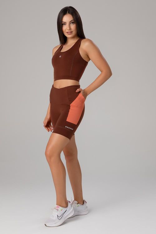 Shorts High Compression Dual Running - Cacau