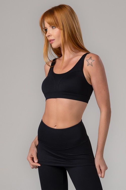 Top com Fecho Soft Essential - Preto