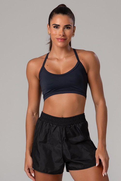 Top Emana Running com Bojo Removível - Preto