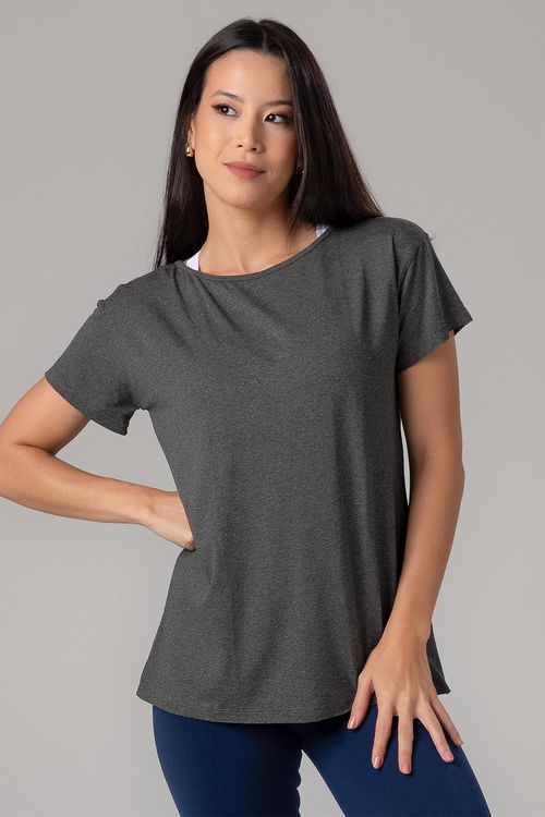 Blusa Essential Fluidity - Mescla Preto