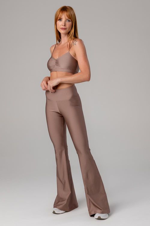 Calça Flare Slim Shape - Nut