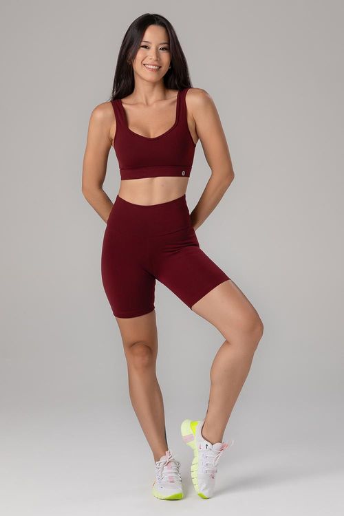 Shorts Intermediário Essential High Compression - Bordô