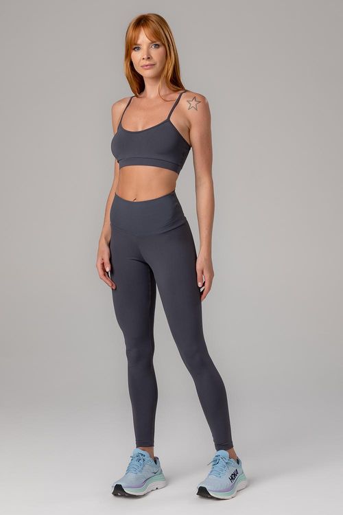 Calça Legging Nakay Comfort Fit Pocket - Chumbo
