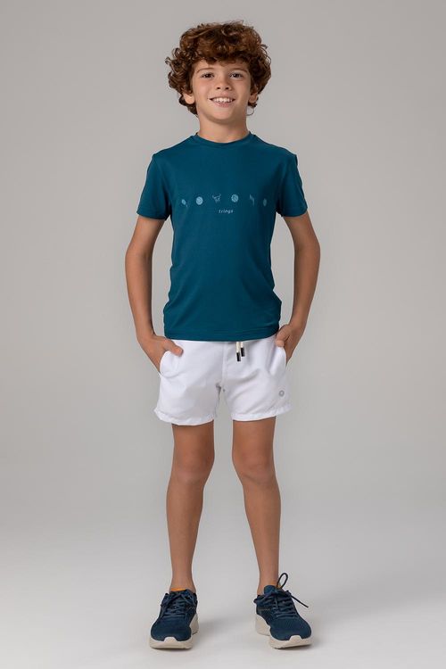Shorts Action Waves Infantil - Branco