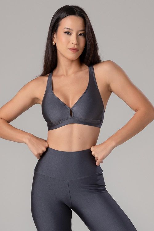 Top Slim Shape com Bojo Removível - Chumbo