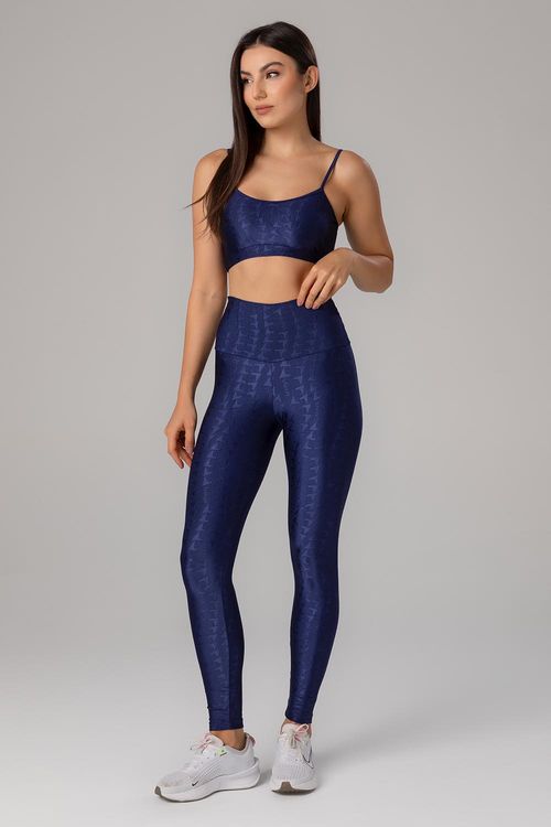 Calça Legging Jacquard ID - Marinho