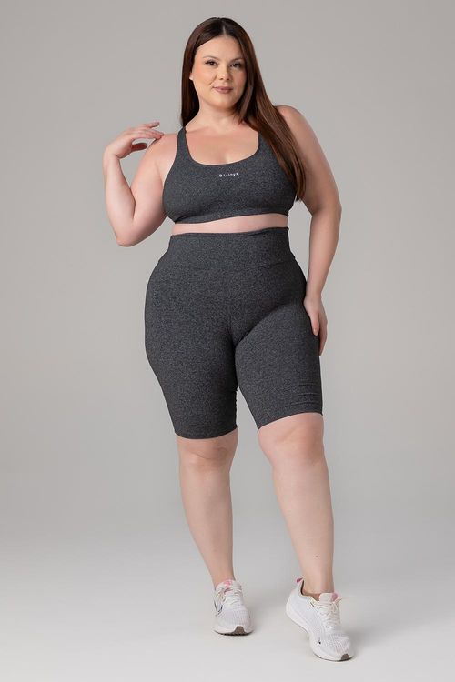 Bermuda Plus Essential Flex - Mescla Preto