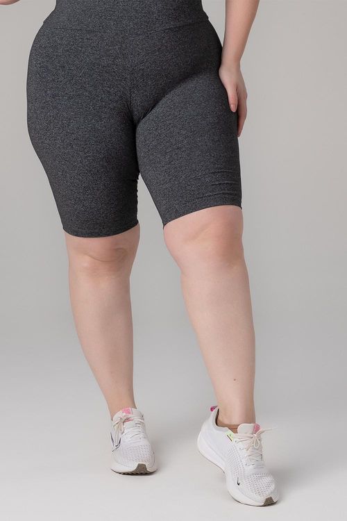 Bermuda Plus Essential Flex - Mescla Preto