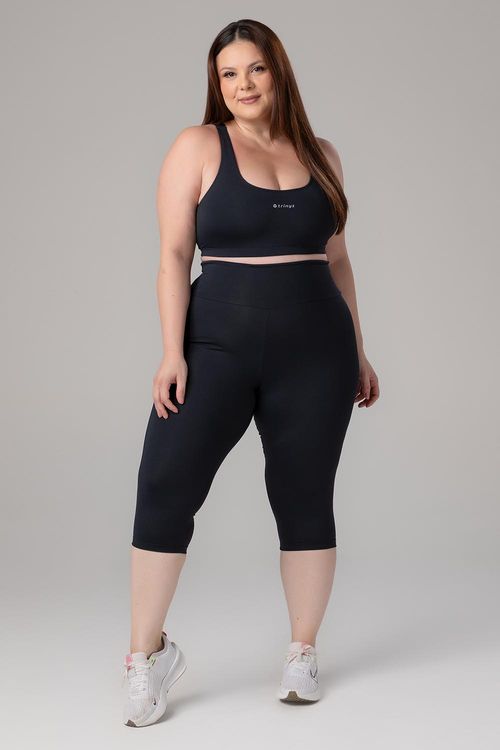 Calça Corsário Plus Essential Flex - Preto