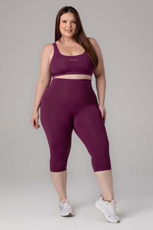 Calça Corsário Plus Essential Flex - Malbec