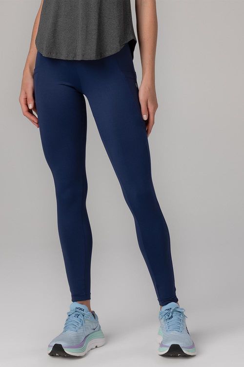 Calça Legging Soft Core Com Bolsos - Marinho