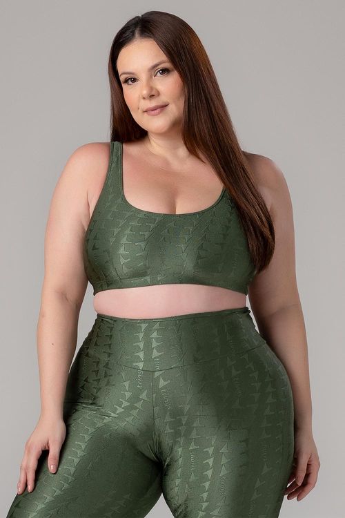 Top Plus Jacquard ID - Verde Croco