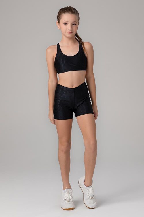 Short Jacquard ID Infantil - Preto