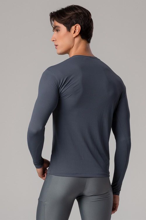 Blusa M/L com Refletivo ID Masculina - Chumbo
