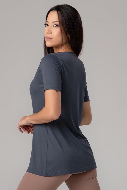 T-Shirt Eco Dry Wide Essential - Chumbo