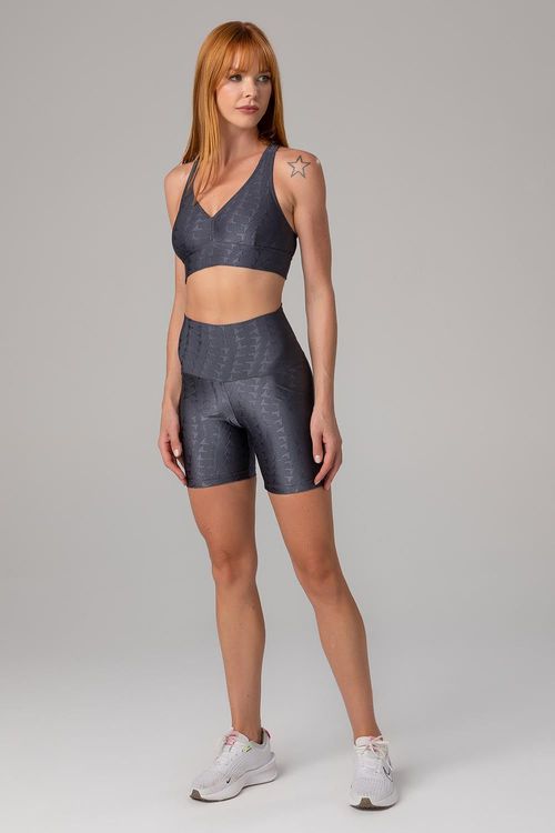 Shorts Intermediário Jacquard ID - Chumbo