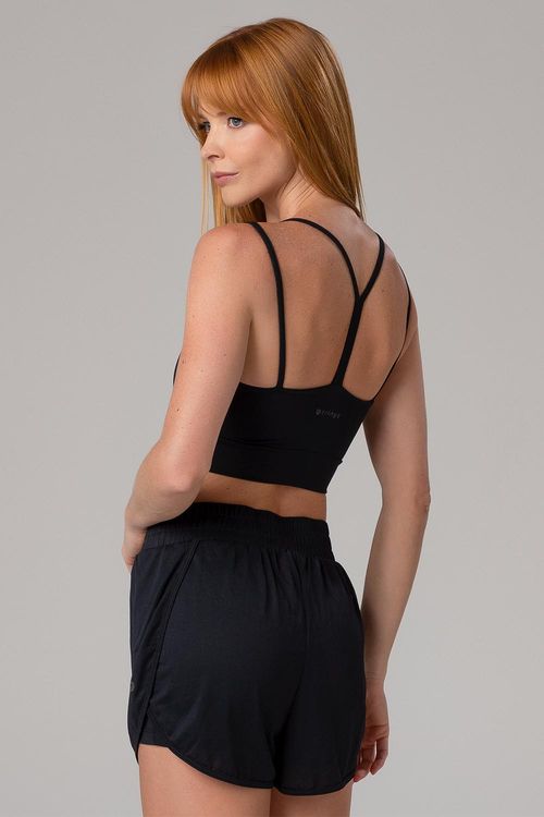 Top Impact Straps com Bojo Removível - Preto