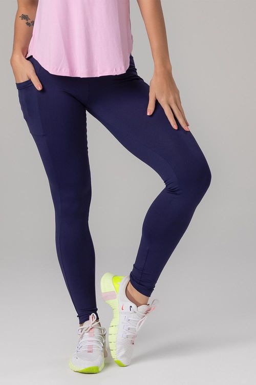 Calça Legging Soft Core Com Bolsos - Jabuticaba