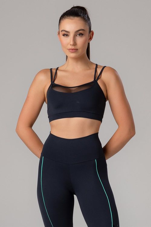 Top Emana Air Dual com Bojo Removível - Preto