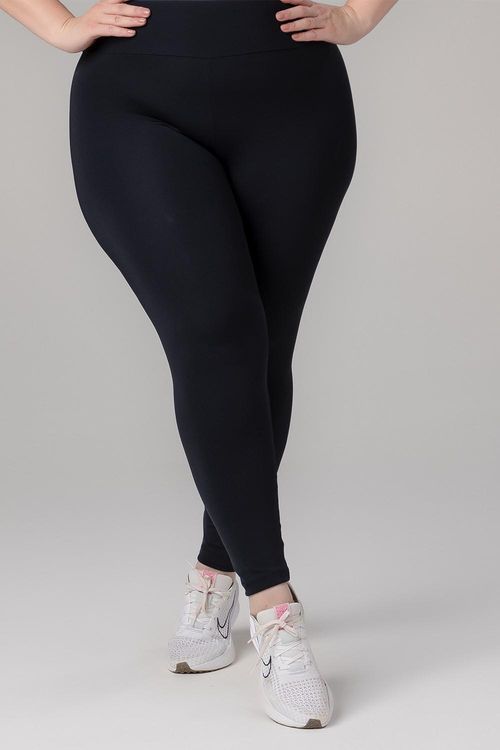 Calça Legging Plus Cover Dual - Preto / Branco